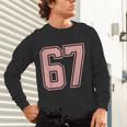 6 7 Number 67 Baseball Meme Tee For Women Unisex Long Sleeve T-Shirt