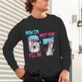 Now Im 6 Next Year I'Ll Be 7 Baseball Ice Cream Drip 67 Meme Unisex Long Sleeve T-Shirt