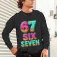 67 Ice Cream Drip Baseball Six Seven 6-7 Meme Teen Boy Unisex Long Sleeve T-Shirt