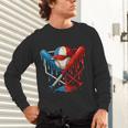 American Baseball Drip Graffiti Ball And Bat Unisex Long Sleeve T-Shirt