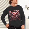 Baseball Candy Cane Christmas Baseball Ice Cream Drip Boys Unisex Long Sleeve T-Shirt