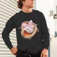 Baseball Drip Ice Cream Coquette Pink Bow Baseball Player Unisex Long Sleeve T-Shirt Baseball Drip Ice Cream Coquette Pink Bow Baseball Player Unisex Long Sleeve T-Shirt