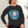 Baseball Drip Ice Cream Glove With Sprinkles Ball Boys Youth Unisex Long Sleeve T-Shirt