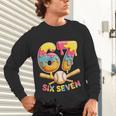 Baseball Drip Ice Cream Number 67 Player Lifestyle Unisex Long Sleeve T-Shirt