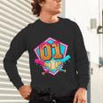 Baseball Drip Jersey Number 1 For Players & 1th Birthday Unisex Long Sleeve T-Shirt