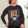 Baseball Drip Number 67 Fun Six Seven 6 7 Meme Unisex Long Sleeve T-Shirt