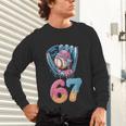 Baseball Drip Number 67 Player 67th Birthday Ice Cream 67 Unisex Long Sleeve T-Shirt Baseball Drip Number 67 Player 67th Birthday Ice Cream 67 Unisex Long Sleeve T-Shirt