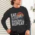 Baseball Fan Vintage Retro Eat Sleep Baseball Repeat Unisex Long Sleeve T-Shirt Baseball Fan Vintage Retro Eat Sleep Baseball Repeat Unisex Long Sleeve T-Shirt