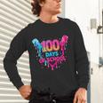 Baseball Ice Cream Drip 100 Days Of School Boys Girls 100th Unisex Long Sleeve T-Shirt