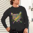 Baseball Mardi Gras Home Plate Ice Cream Drip Carnival Mask Unisex Long Sleeve T-Shirt