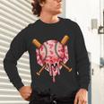 Baseball Pink Camo Ice Cream Youth Boys Girls Unisex Long Sleeve T-Shirt