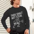 Baseball Player Catcher Thou Shalt Not Steal Coach Baseball Unisex Long Sleeve T-Shirt Baseball Player Catcher Thou Shalt Not Steal Coach Baseball Unisex Long Sleeve T-Shirt