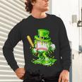 Baseball Player Ice Cream Drip Shamrocks St Patrick's Day Unisex Long Sleeve T-Shirt Baseball Player Ice Cream Drip Shamrocks St Patrick's Day Unisex Long Sleeve T-Shirt