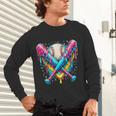 Baseball Player Ice Cream Drip Unisex Long Sleeve T-Shirt Baseball Player Ice Cream Drip Unisex Long Sleeve T-Shirt