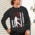 Baseball Silhouette Heart USA Flag Hearts American Boys Kids Unisex Long Sleeve T-Shirt Baseball Silhouette Heart USA Flag Hearts American Boys Kids Unisex Long Sleeve T-Shirt