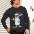 Baseball Snowman Drip Cool Christmas Men Boys Girls Unisex Long Sleeve T-Shirt