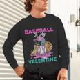 Baseball Is My Valentine Ice Cream Drip Crossed Bats Sport Unisex Long Sleeve T-Shirt Baseball Is My Valentine Ice Cream Drip Crossed Bats Sport Unisex Long Sleeve T-Shirt
