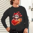 Baseball Valentine's Day Drip Ice Cream Team Unisex Long Sleeve T-Shirt
