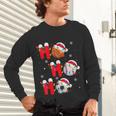Basketball Baseball Soccer Christmas Ho Ho Ho Santa Xmas Unisex Long Sleeve T-Shirt