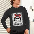 Bleached Nanny Life Soccer Messy Bun Baseball Game Day Unisex Long Sleeve T-Shirt Bleached Nanny Life Soccer Messy Bun Baseball Game Day Unisex Long Sleeve T-Shirt