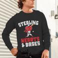 Boys Baseball Valentines Shirt Sterling Hearts Baseball Unisex Long Sleeve T-Shirt