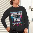 Bruh It's My 100 Days Of School Baseball Ice Cream Drip Boys Unisex Long Sleeve T-Shirt Bruh It's My 100 Days Of School Baseball Ice Cream Drip Boys Unisex Long Sleeve T-Shirt