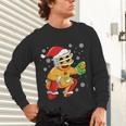 Christmas Gingerbread Man Baseball Player Catcher Unisex Long Sleeve T-Shirt Christmas Gingerbread Man Baseball Player Catcher Unisex Long Sleeve T-Shirt