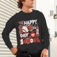 Happy 100 Days Of School Baseball Football PE Teacher Unisex Long Sleeve T-Shirt Happy 100 Days Of School Baseball Football PE Teacher Unisex Long Sleeve T-Shirt