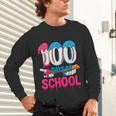 HUGvyn 100 Days Of School Baseball Ice Cream Teacher Student Unisex Long Sleeve T-Shirt HUGvyn 100 Days Of School Baseball Ice Cream Teacher Student Unisex Long Sleeve T-Shirt