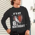 It's My 8th Birthday Baseball Football Heart 8 Year Old Unisex Long Sleeve T-Shirt
