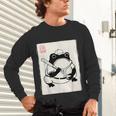 Japanese Grumpy Frog Baseball Player Baseball Unisex Long Sleeve T-Shirt Japanese Grumpy Frog Baseball Player Baseball Unisex Long Sleeve T-Shirt
