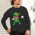 Leprechaun Playing Baseball St Patricks Day Sport Boys Unisex Long Sleeve T-Shirt