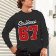 Number 67 Numbered Six Seven Baseball Jersey Style Team 67 Unisex Long Sleeve T-Shirt Number 67 Numbered Six Seven Baseball Jersey Style Team 67 Unisex Long Sleeve T-Shirt