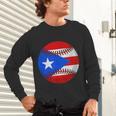Puerto Rico Baseball Flag Boricua Beisbol Fan Gear Unisex Long Sleeve T-Shirt