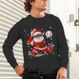 Santa Baseball Christmas Pajamas Xmas Men Boy Toddlers Unisex Long Sleeve T-Shirt