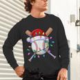 Santa Sports Christmas Baseball Player Unisex Long Sleeve T-Shirt Santa Sports Christmas Baseball Player Unisex Long Sleeve T-Shirt