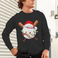 Santa Sports For Men Boys Christmas Baseball Player Unisex Long Sleeve T-Shirt