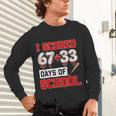 I Scored 6733 100th Days Of School Baseball Six Seven Meme Unisex Long Sleeve T-Shirt I Scored 6733 100th Days Of School Baseball Six Seven Meme Unisex Long Sleeve T-Shirt