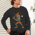 Skeleton Baseball Player Costume Halloween Men Boys Unisex Long Sleeve T-Shirt