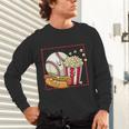 Smiling Baseball Popcorn And Hot-Dog Cartoon Apparel Unisex Long Sleeve T-Shirt Smiling Baseball Popcorn And Hot-Dog Cartoon Apparel Unisex Long Sleeve T-Shirt
