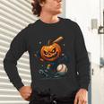 Spooky Halloween Scary Pumpkin Baseball Player Witchy Vibes Unisex Long Sleeve T-Shirt Spooky Halloween Scary Pumpkin Baseball Player Witchy Vibes Unisex Long Sleeve T-Shirt