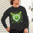 St Patrick Day Baseball Drip Ice Cream Boys Men Unisex Long Sleeve T-Shirt