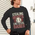 Stealing Hearts Like I Steal Bases Baseball Valentine Retro Unisex Long Sleeve T-Shirt Stealing Hearts Like I Steal Bases Baseball Valentine Retro Unisex Long Sleeve T-Shirt