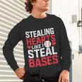 Stealing Hearts Like I Steal Bases Cute Baseball Kids Unisex Long Sleeve T-Shirt Stealing Hearts Like I Steal Bases Cute Baseball Kids Unisex Long Sleeve T-Shirt