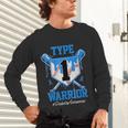 T1D Warrior Baseball Drip Diabetes Awareness Blue Ribbon Unisex Long Sleeve T-Shirt T1D Warrior Baseball Drip Diabetes Awareness Blue Ribbon Unisex Long Sleeve T-Shirt