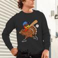 Turkey Baseball Thanksgiving Sports Humor Men Boy Kids Unisex Long Sleeve T-Shirt