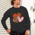 Valentines Baseball Basketball Football Heart Boy Men Unisex Long Sleeve T-Shirt Valentines Baseball Basketball Football Heart Boy Men Unisex Long Sleeve T-Shirt
