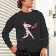 Valentines Day Baseball Batter Silhouette Heart For Men Boys Unisex Long Sleeve T-Shirt