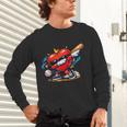 Valentines Day Baseball Dabbing Red Heart Love Boys Unisex Long Sleeve T-Shirt Valentines Day Baseball Dabbing Red Heart Love Boys Unisex Long Sleeve T-Shirt