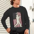 Vintage American Flag Baseball Batter Patriotic Home Run Unisex Long Sleeve T-Shirt Vintage American Flag Baseball Batter Patriotic Home Run Unisex Long Sleeve T-Shirt